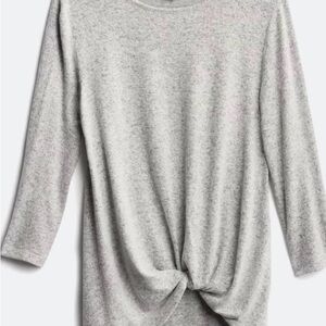 Stitch Fix - Gray Front Twist Knit Top